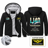 Thumbnail for Bombardier Learjet 40XR Zipped Sweatshirts - Original + Name - Black