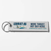 Thumbnail for Bombardier Learjet 45XR Aviator Key Chains - White - Cartoon
