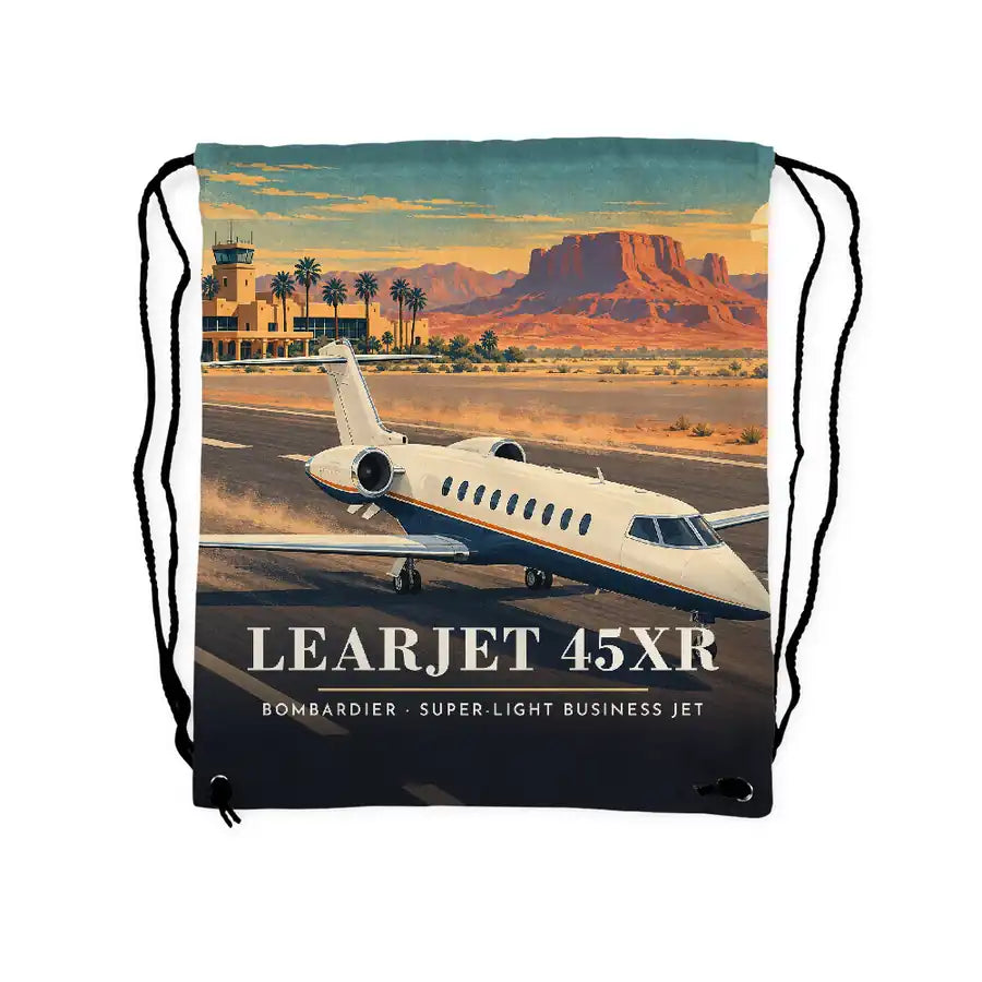 Bombardier Learjet 45XR - Drawstring Bag - 3D Scene