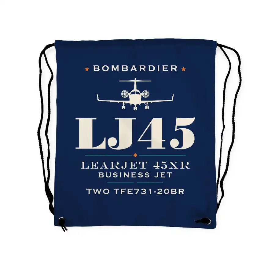 Bombardier Learjet 45XR - Drawstring Bag - Heritage - Dark Blue