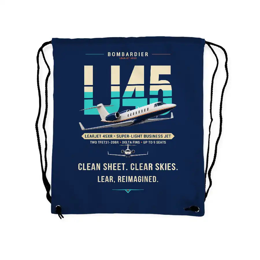 Bombardier Learjet 45XR - Drawstring Bag - Original - Dark Blue