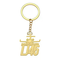 Thumbnail for Bombardier Learjet 45XR - Hollow Key Chain - Heritage - Gold