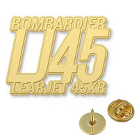 Thumbnail for Bombardier Learjet 45XR - Hollow Pin - Tag - Gold