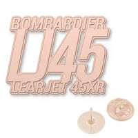 Thumbnail for Bombardier Learjet 45XR - Hollow Pin - Tag - Rose gold