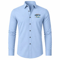 Thumbnail for Bombardier Learjet 45XR - Long Sleeve Shirt - Cartoon - Light Blue