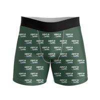 Thumbnail for Bombardier Learjet 45XR - Men Boxers - Cartoon Pattern - Dark Green