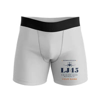 Thumbnail for Bombardier Learjet 45XR - Men Boxers - Heritage + Name - Light Gray