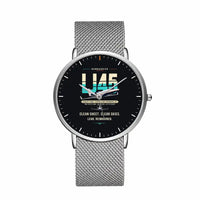Thumbnail for Bombardier Learjet 45XR - Original - Slim Mesh - Silver and Silver Stainless Steel Strap
