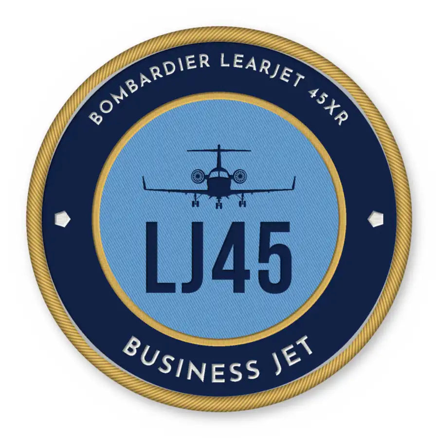 Bombardier Learjet 45XR Patches - Circle - Navy Sky