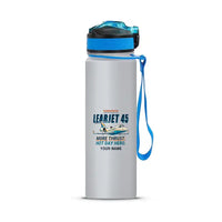 Thumbnail for Bombardier Learjet 45XR - Sports Kettle - Cartoon + Name - Light Gray