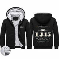 Thumbnail for Bombardier Learjet 45XR Zipped Sweatshirts - Heritage - Black