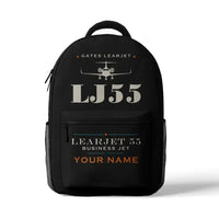 Thumbnail for Bombardier Learjet 55 - 3D Backpack - Heritage + Name - Black