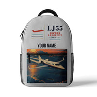 Thumbnail for Bombardier Learjet 55 - 3D Backpack - White + Name