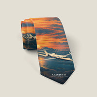 Thumbnail for Bombardier Learjet 55 - 3D + Name - Tie - Full Print