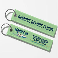 Thumbnail for Bombardier Learjet 55 Aviator Key Chains - Light Green - Cartoon - Remove Before Flight