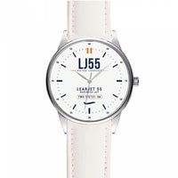 Thumbnail for Bombardier Learjet 55 - Classic - White - Leather Strap - White Leather Strap