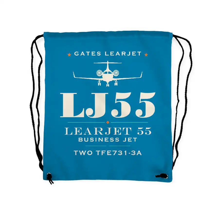 Bombardier Learjet 55 - Drawstring Bag - Heritage - Light Blue