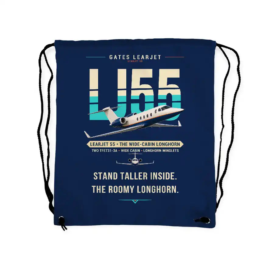 Bombardier Learjet 55 - Drawstring Bag - Original - Dark Blue