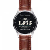 Thumbnail for Bombardier Learjet 55 - Heritage - Leather Strap - Striped Brown Leather Strap