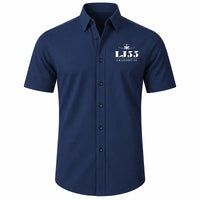 Thumbnail for Bombardier Learjet 55 - Short Sleeve Shirt - Heritage - Dark Blue