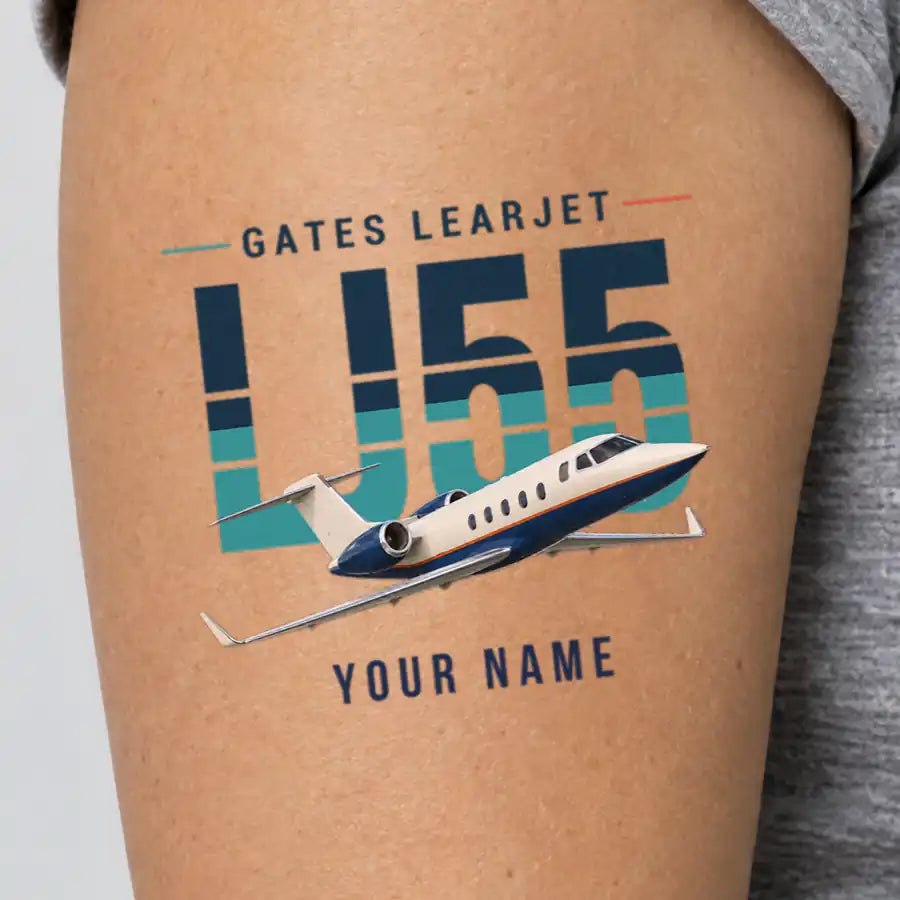 Bombardier Learjet 55 - Tattoo - Original + Name