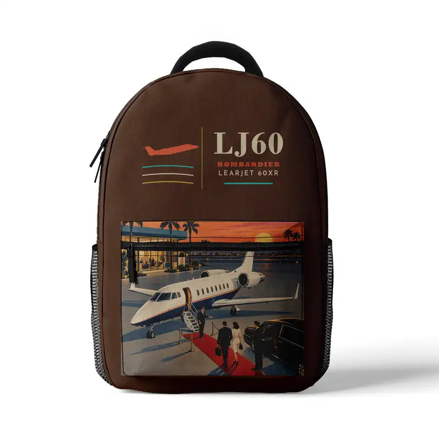 Bombardier Learjet 60XR - 3D Backpack - Brown