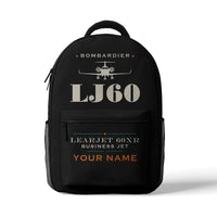Thumbnail for Bombardier Learjet 60XR - 3D Backpack - Heritage + Name - Black