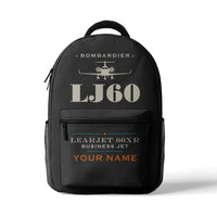 Thumbnail for Bombardier Learjet 60XR - 3D Backpack - Heritage + Name - Gray