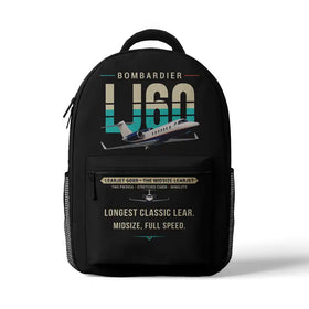 Bombardier Learjet 60XR 3D Backpacks & Drawstring Bags