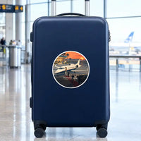Thumbnail for Bombardier Learjet 60XR - 3D - Circle Sticker - Suitcase