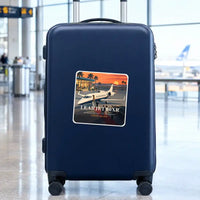 Thumbnail for Bombardier Learjet 60XR - 3D + Name - Square Sticker - Suitcase