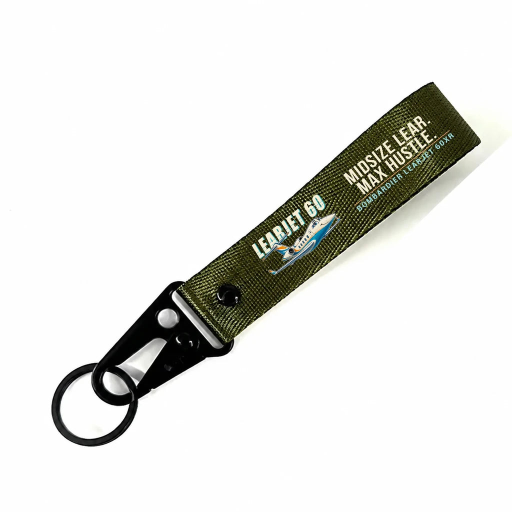 Bombardier Learjet 60XR Hawk-Shaped Key Chains - Dark Green - Cartoon