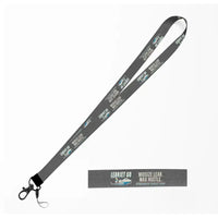 Thumbnail for Bombardier Learjet 60XR Lanyard & ID Holders lanyard - Cartoon - Gray