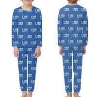 Thumbnail for Bombardier Learjet 60XR - Children Pajamas - Original Pattern - Blue