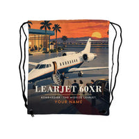 Thumbnail for Bombardier Learjet 60XR - Drawstring Bag - 3D Scene + Name