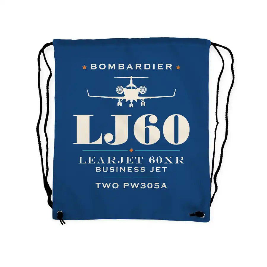 Bombardier Learjet 60XR - Drawstring Bag - Heritage - Blue