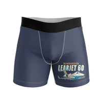 Thumbnail for Bombardier Learjet 60XR - Men Boxers - Cartoon - Navy Blue