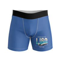 Thumbnail for Bombardier Learjet 60XR - Men Boxers - Original + Name - Blue