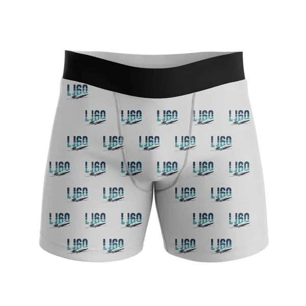 Bombardier Learjet 60XR - Men Boxers - Original Pattern - Light Gray