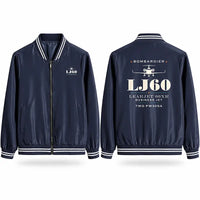 Thumbnail for Bombardier Learjet 60XR Stylish Jackets - Baseball Collar - Heritage - Navy Blue