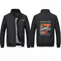 Thumbnail for Bombardier Learjet 60XR Stylish Jackets - Stand Collar - Poster - Black