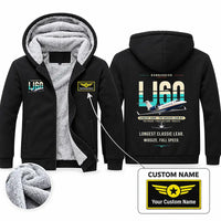 Thumbnail for Bombardier Learjet 60XR Zipped Sweatshirts - Original + Name - Black