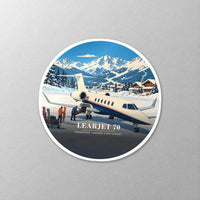 Thumbnail for Bombardier Learjet 70 - 3D - Circle Sticker - Close-up
