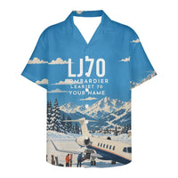 Thumbnail for Bombardier Learjet 70 3D All-Over Print Clothing - Hawaiian Shirt - 3D + Name