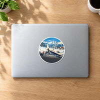 Thumbnail for Bombardier Learjet 70 - 3D + Name - Circle Sticker - MacBook