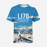 Thumbnail for Bombardier Learjet 70 3D All-Over Print Clothing - T-Shirt - 3D