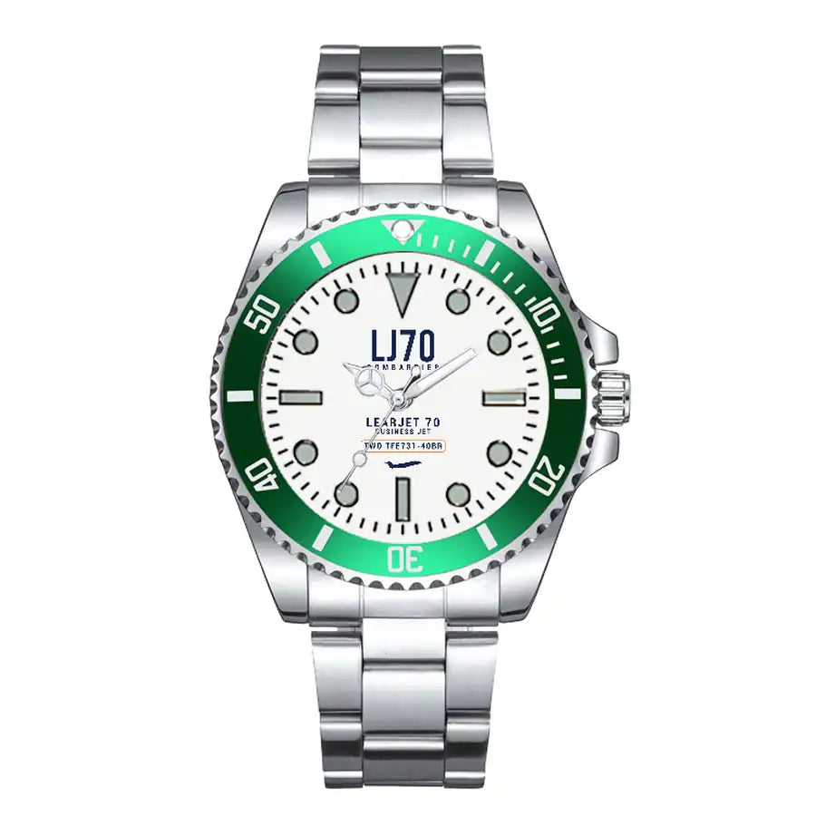 Bombardier Learjet 70 - Classic - White - Premium Diver - Green