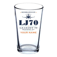 Thumbnail for Bombardier Learjet 70 - Heritage + Name - Beer & Water Glass