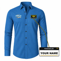 Thumbnail for Bombardier Learjet 70 - Long Sleeve Shirt - Cartoon - Blue + NAME