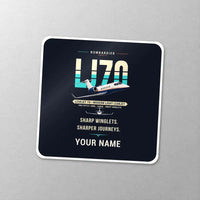Thumbnail for Bombardier Learjet 70 - Original + Name - Square Sticker - Close-up